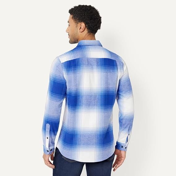 Immagine di Blue Plaid Button-Up Shirt 3